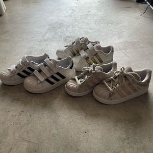 Bundle of 3 Toddler Girl Adidas Superstar size 9